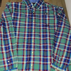 Men's chaps button up shirt